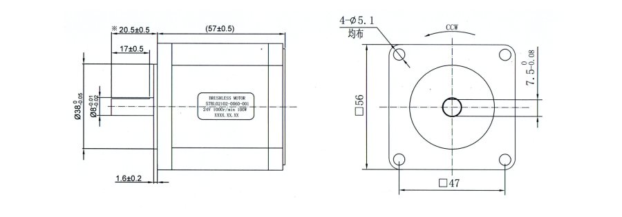 57BL02102-0060-001機(jī)械尺寸圖